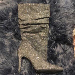 Jessica Simpson layzer rhinestone slouch boots.